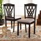 Baxton Studio Delilah Grey Upholstered and Dark Brown Wood 2-Piece Dining Chair Set 171-10952 - alternate 2
